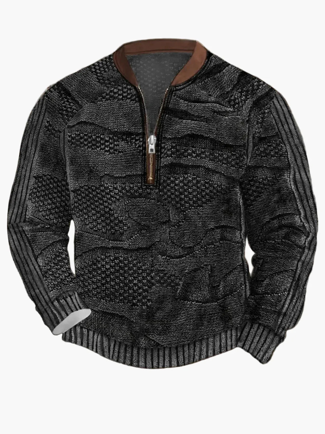 Stilla | Strikpullover med Lynlås - Moderne Fritidslook til Efterår og Forår