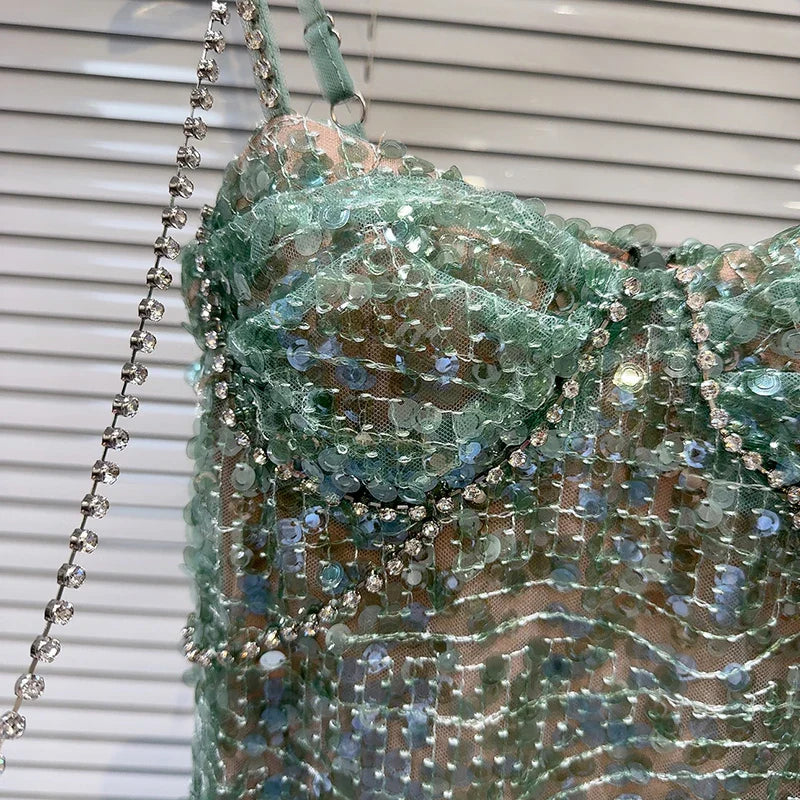 Stilla | Pynte Grøn Bustier Kjole