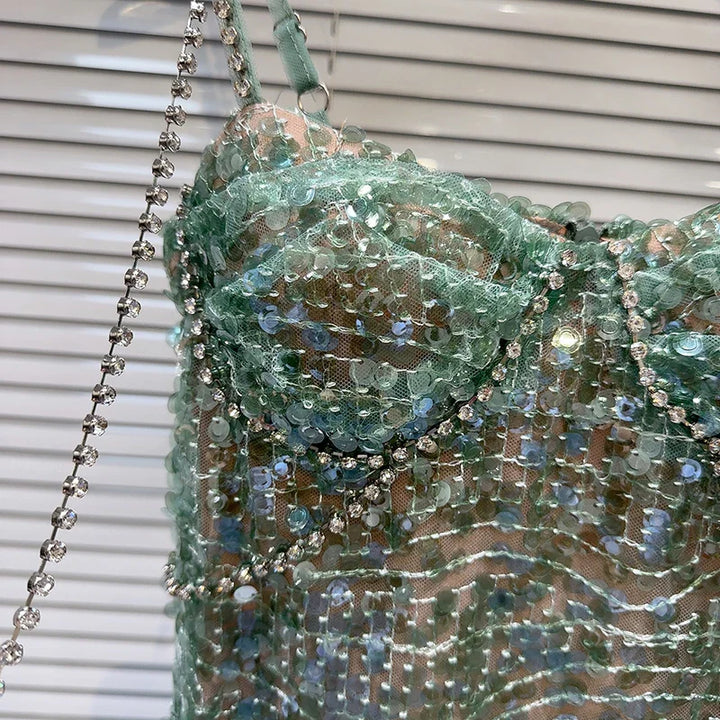 Stilla | Pynte Grøn Bustier Kjole