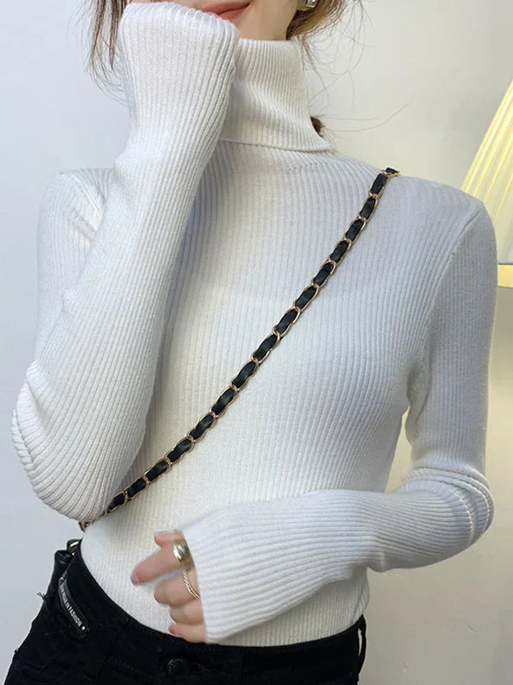 Stilla | Margareta Rullekrave-strikpullover
