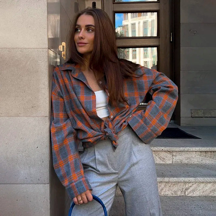 Stilla | Vintage Bluse Med Lange Ærmer Til kvinder