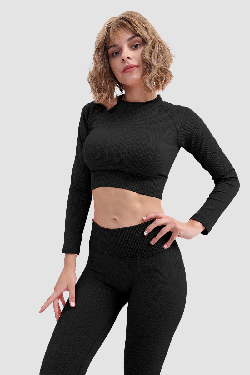 Stilla | Sæt T-shirt og Leggings i Blødt Sømløst Sportmateriale