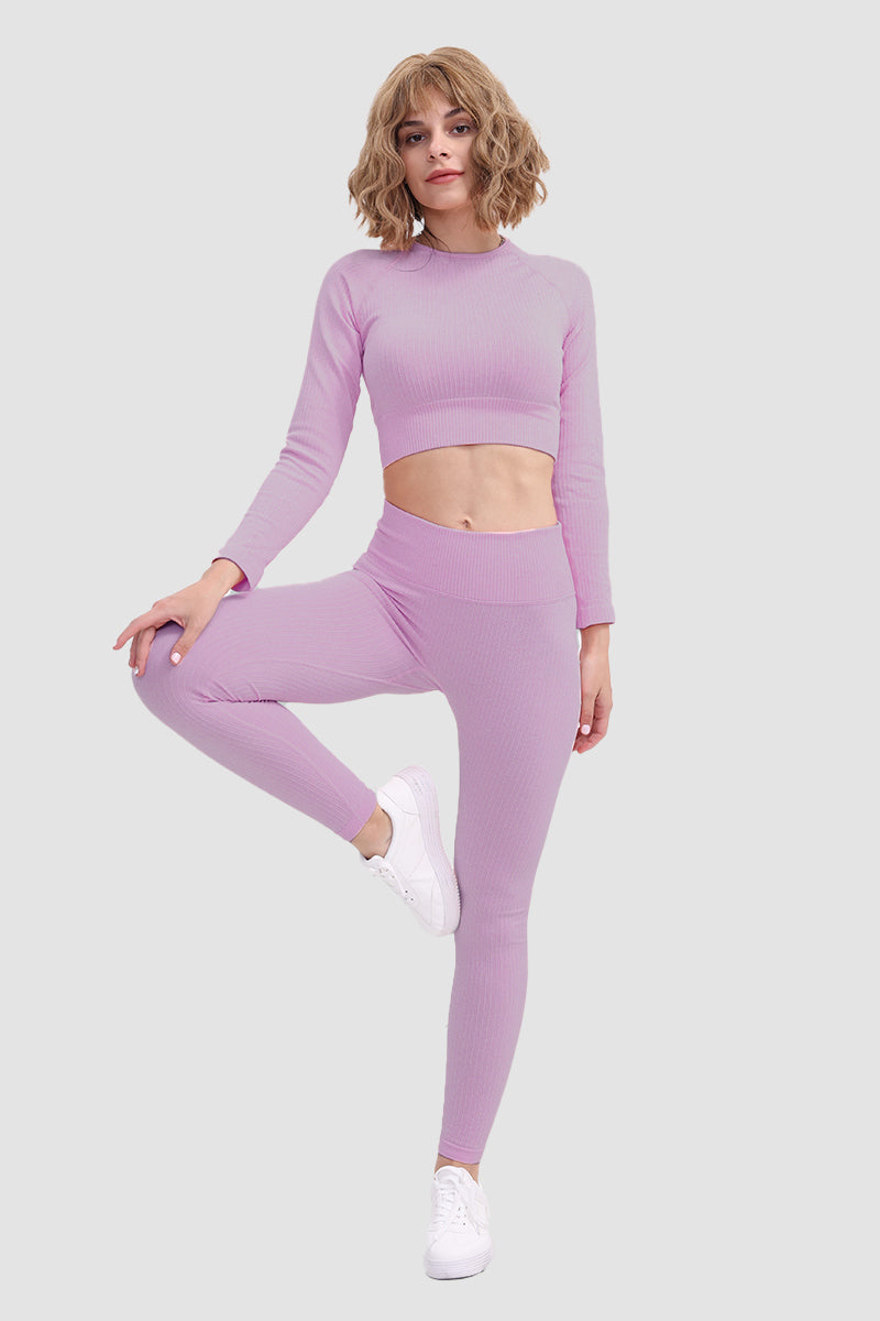 Stilla | Sæt T-shirt og Leggings i Blødt Sømløst Sportmateriale