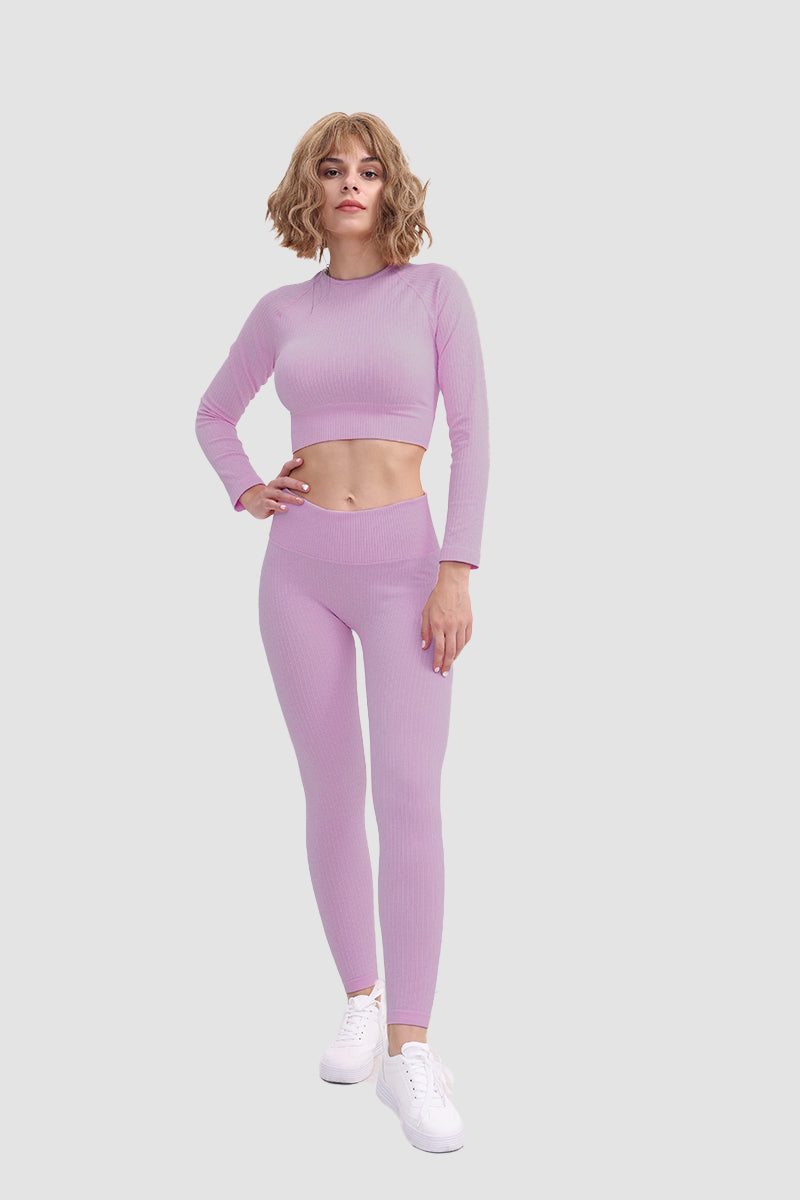 Stilla | Sæt T-shirt og Leggings i Blødt Sømløst Sportmateriale