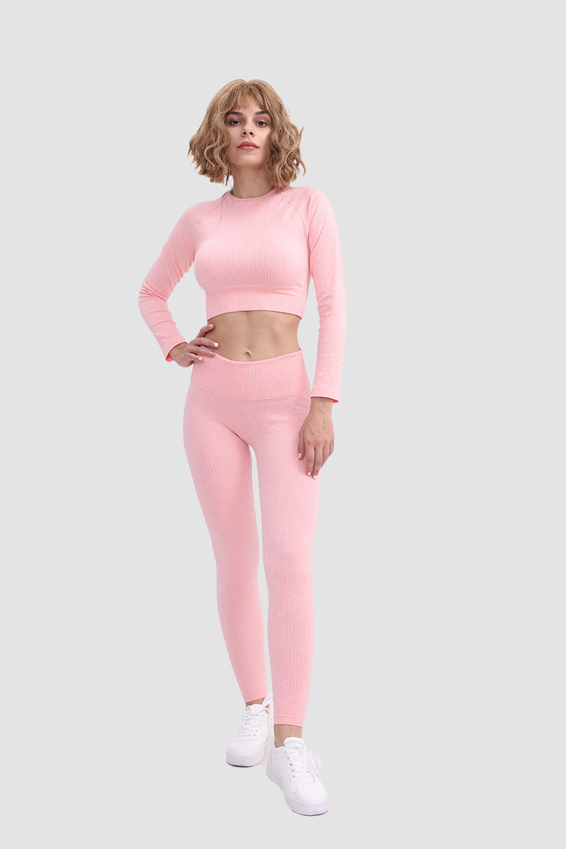 Stilla | Sæt T-shirt og Leggings i Blødt Sømløst Sportmateriale
