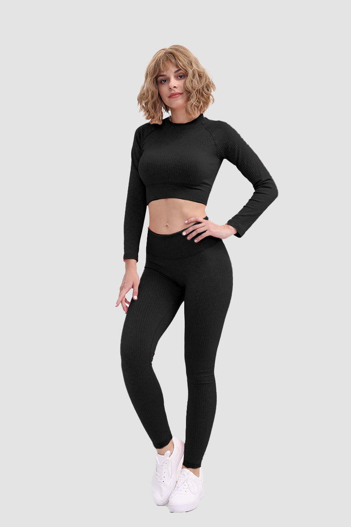 Stilla | Sæt T-shirt og Leggings i Blødt Sømløst Sportmateriale