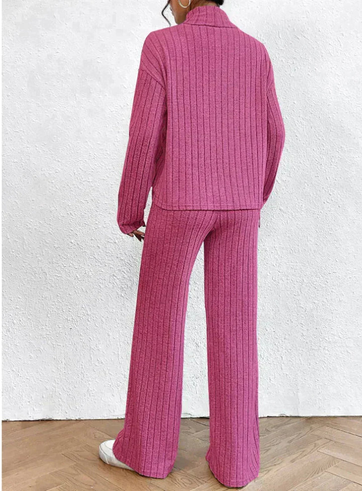 Stilla | Strikket bukser og rullekrave sweater til damer