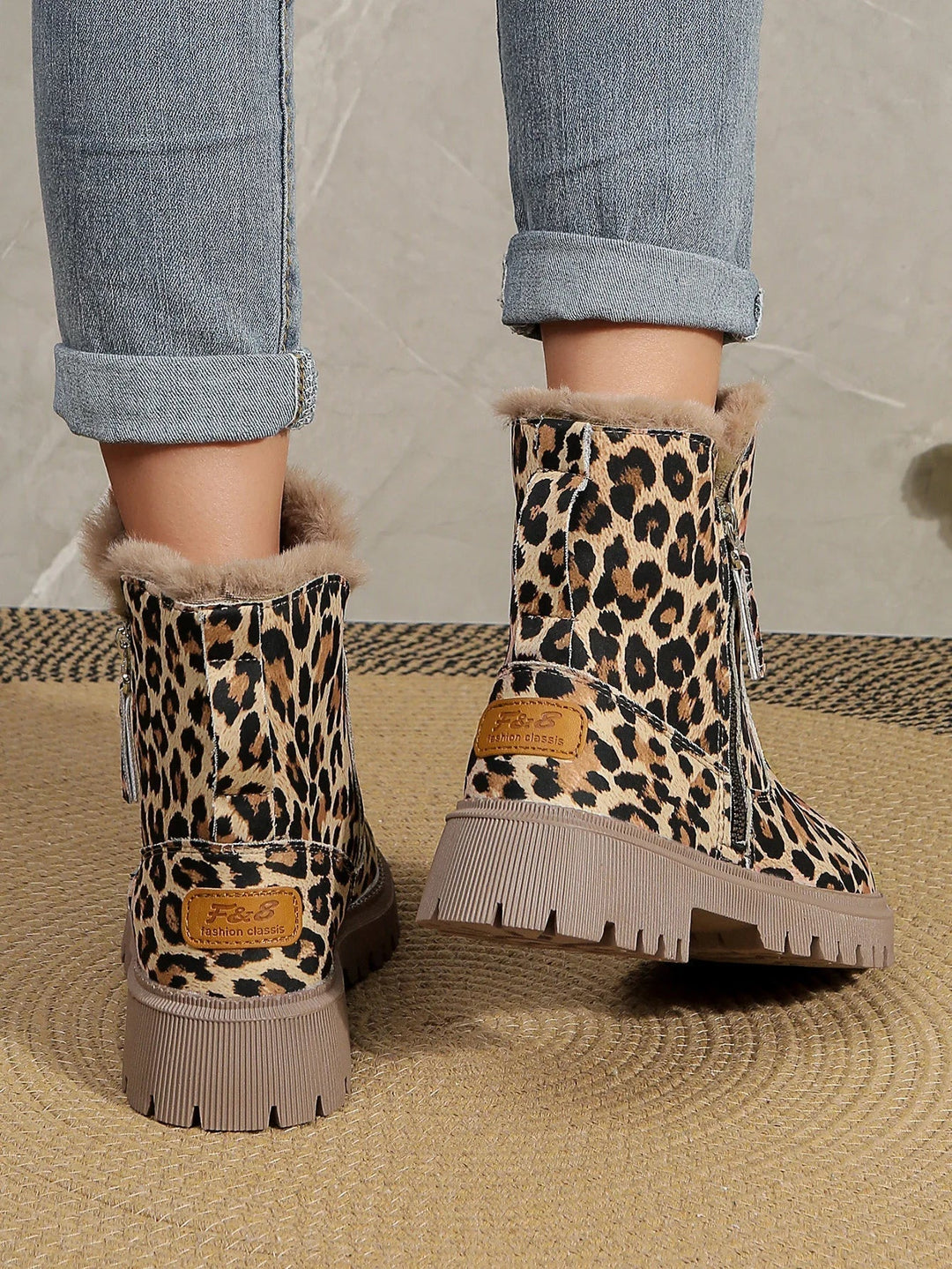 Stilla | Elegante Støvler Med Leopardmønster