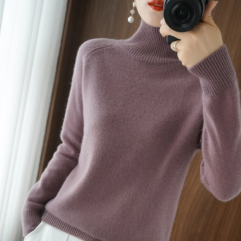 Stilla | Elegant Pullover Med Rullekrave Efterår