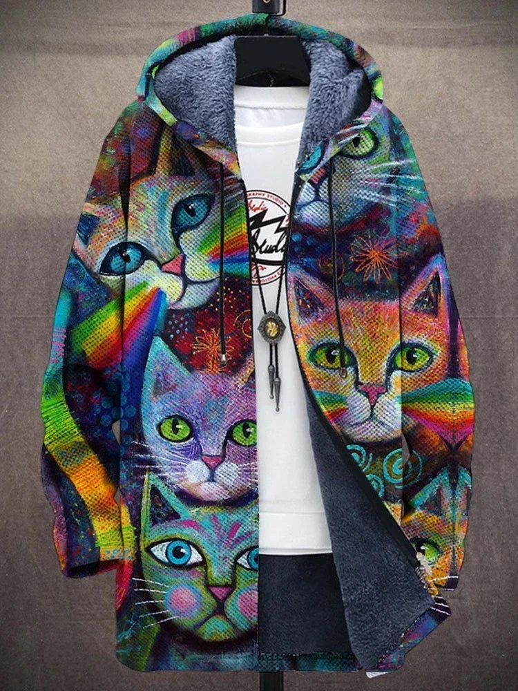 Stilla | Elegant Designerjakke Med Kunstnerisk Print