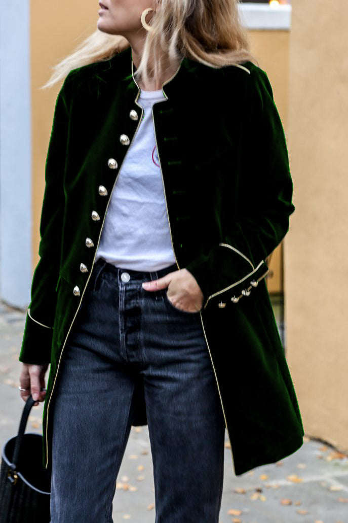Stilla | Elegant Lang Frakke Med Knapper