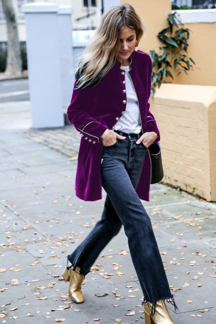 Stilla | Elegant Lang Frakke Med Knapper