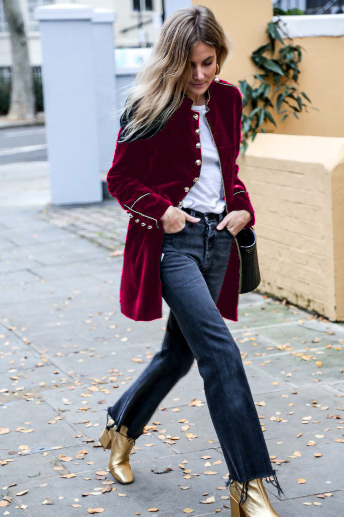 Stilla | Elegant Lang Frakke Med Knapper
