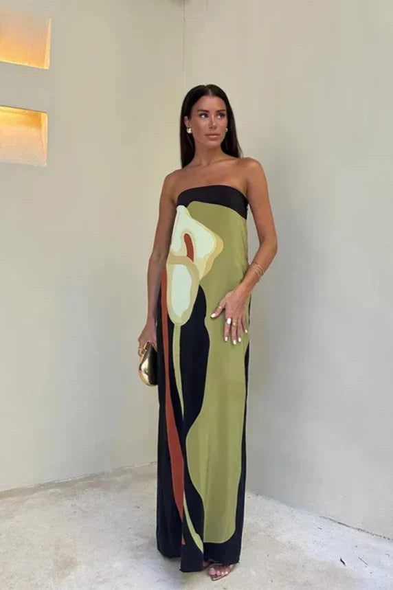 Stilla | Strapless Maxi Kjole