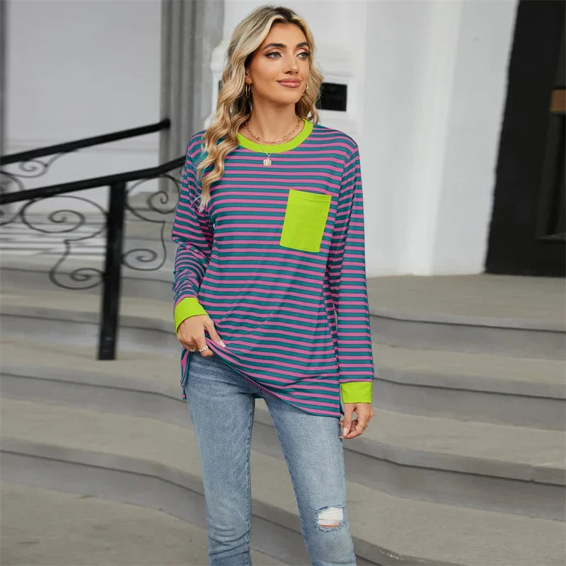 Stilla | Oversize T-shirt med striber
