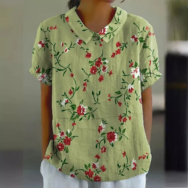 Stilla | Bluse Dame Med Blomstertryk