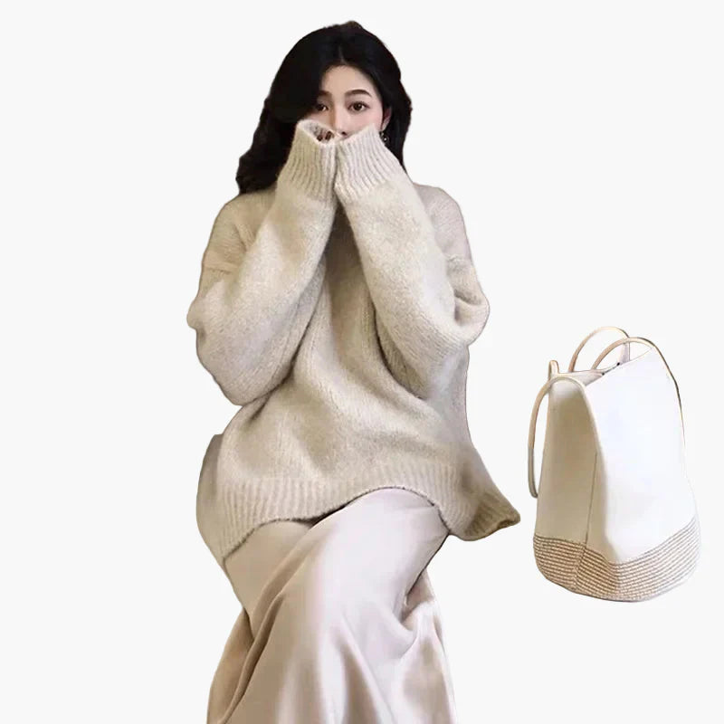 Stilla | Oversize Pullover I Retro Stil til Efterår og Vinter - Moderne, Rummelig Pasform, Perfekt til Hverdagen