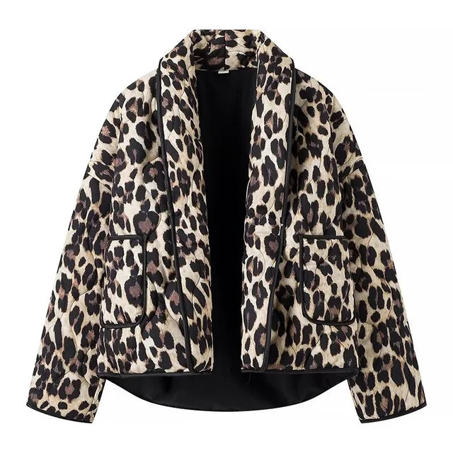 Stilla | Elegant Damjakke Med Leopardmønster