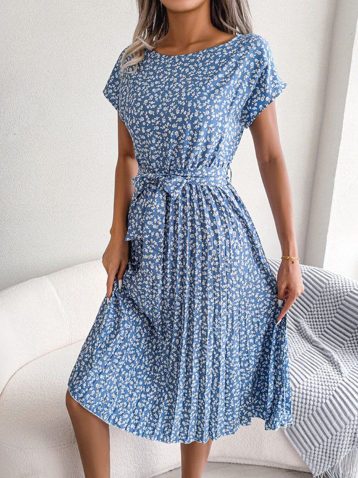 Stilla | Blomstret Plisseret Kjole