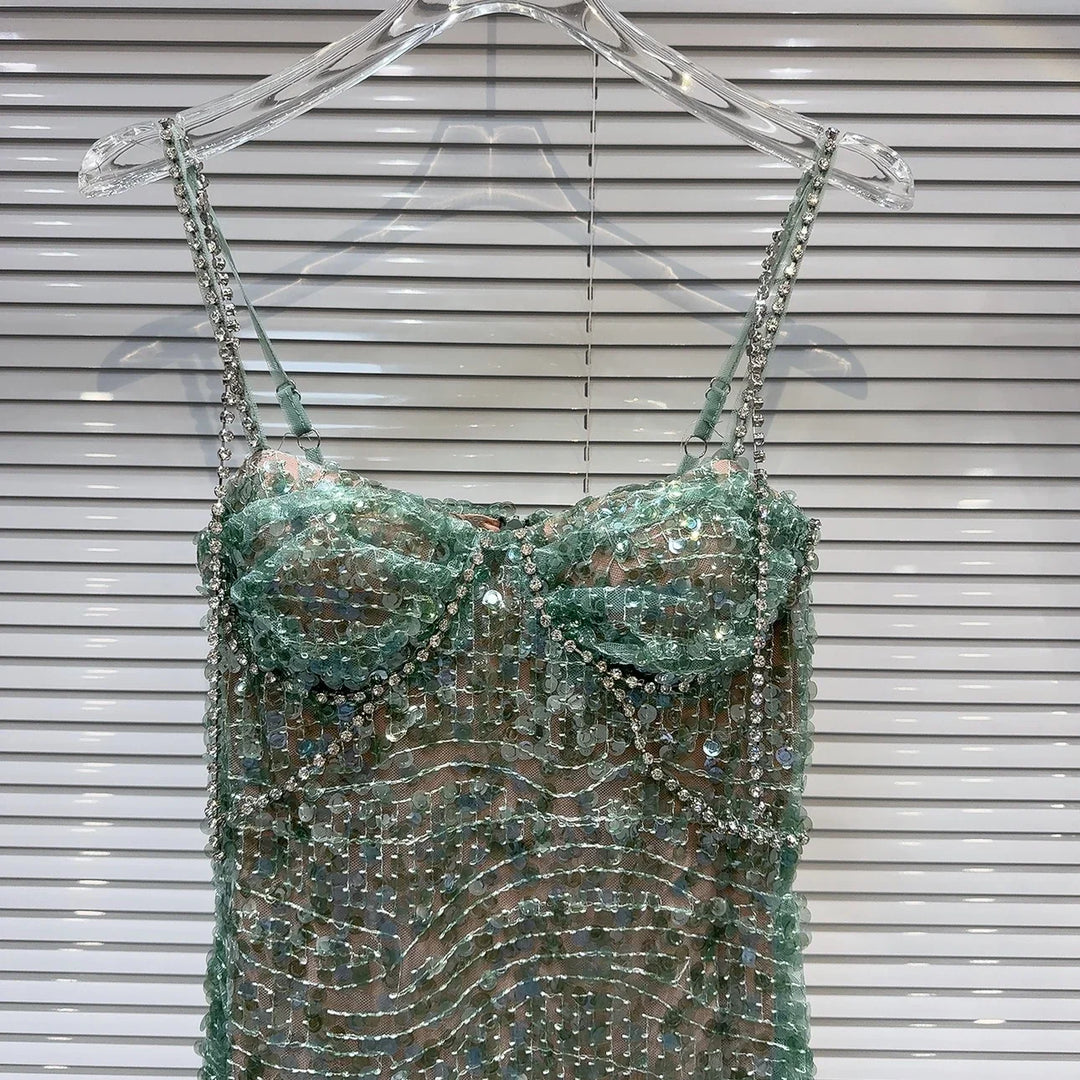 Stilla | Pynte Grøn Bustier Kjole