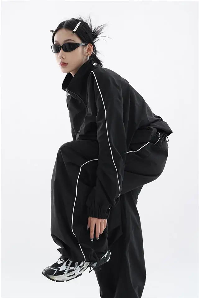 Stilla | Oversized Sporty Sort Træningsdragt