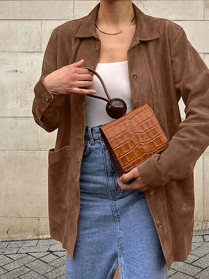 Stilla | Elegant Brun Jakke Til Dame