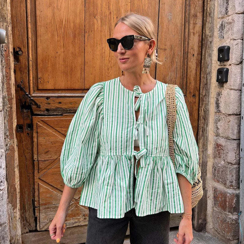 Stilla | Elegant Skjorte Med Knude