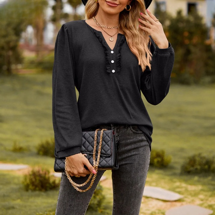 Stilla | Pullover i Enfarvede Farver