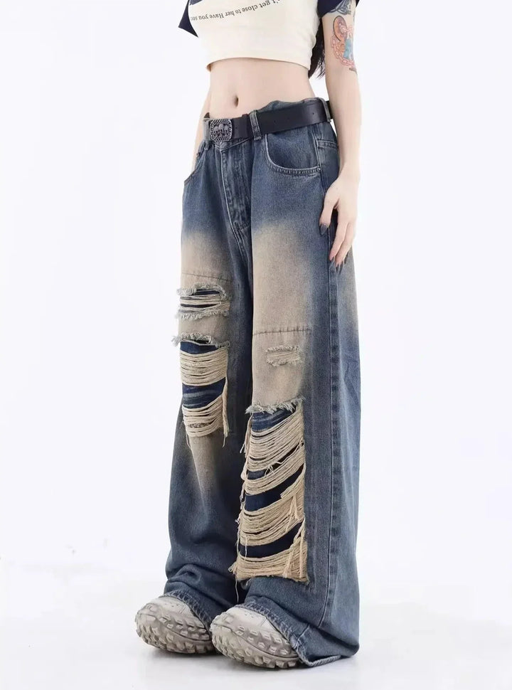 Stilla | Løse Rippede Jeans