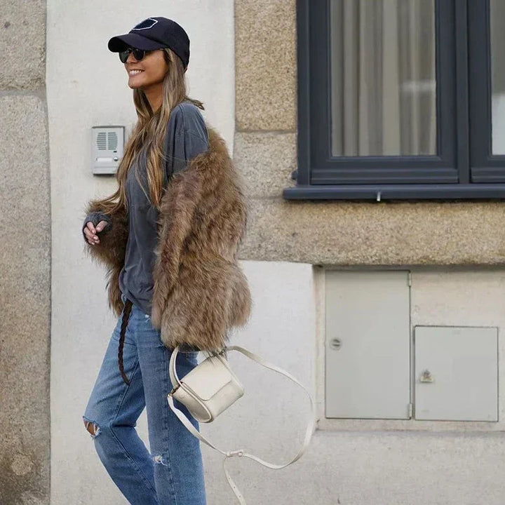 Stilla | Dame Plüsch Faux Fur Jakke