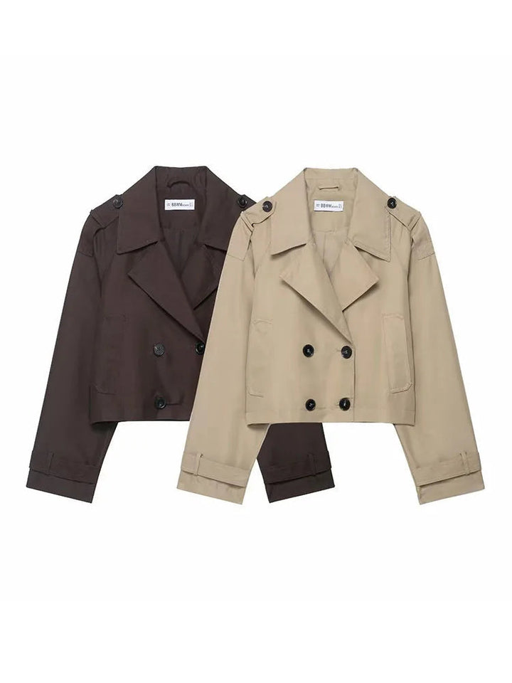 Stilla | Trenchcoat Dame - Dobbelt Rækket Design med Funktionelle Lommer