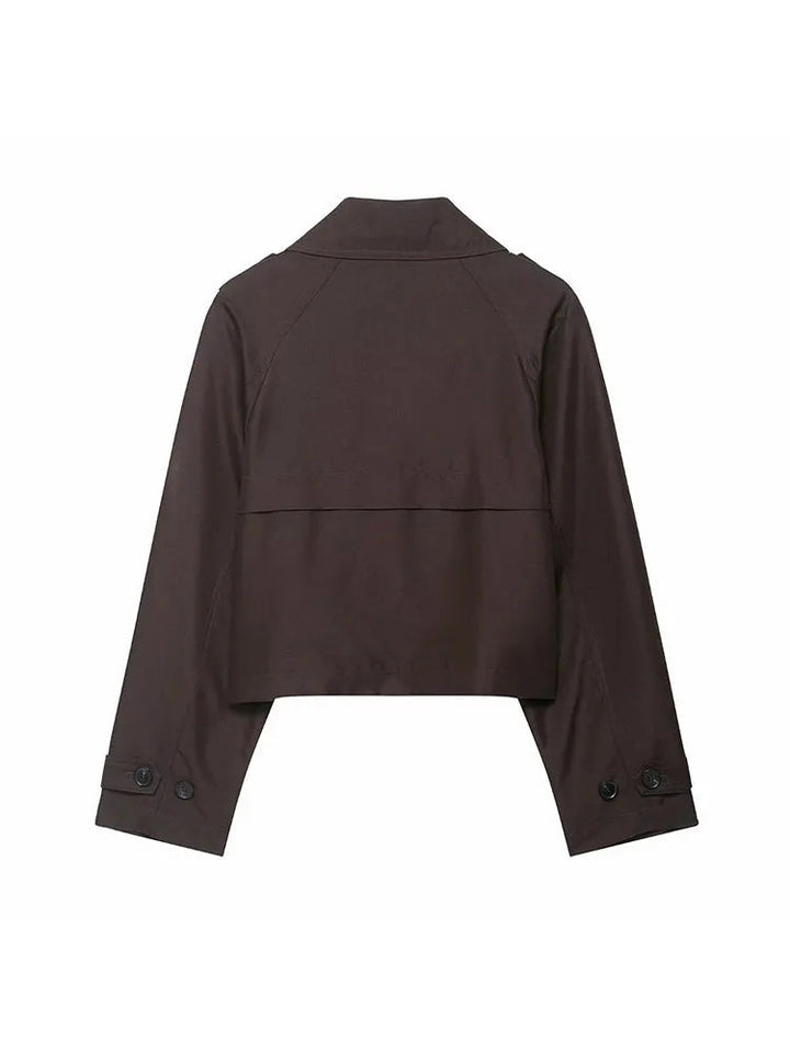 Stilla | Trenchcoat Dame - Dobbelt Rækket Design med Funktionelle Lommer