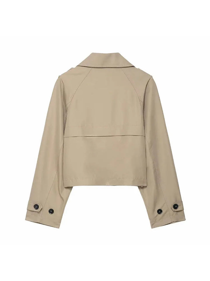 Stilla | Trenchcoat Dame - Dobbelt Rækket Design med Funktionelle Lommer