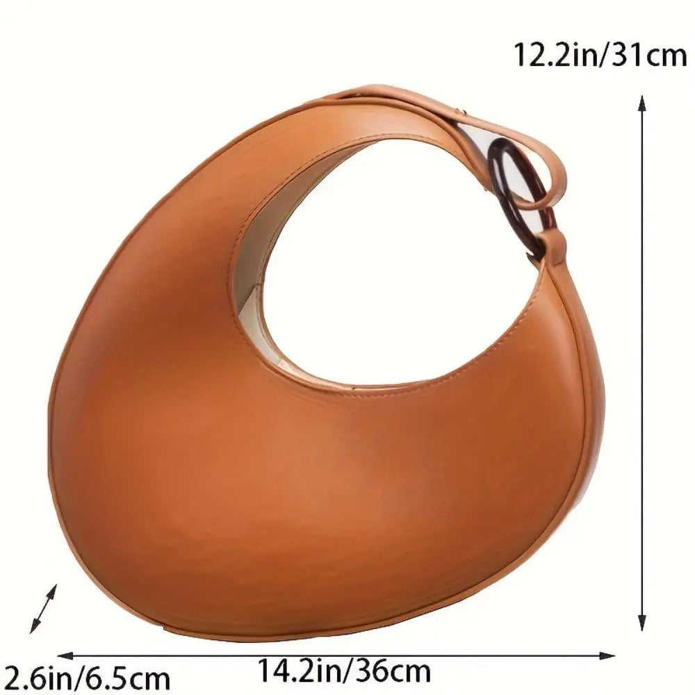 Stilla | Ensfarvet Hobo Bag med Minimalistisk Elegance