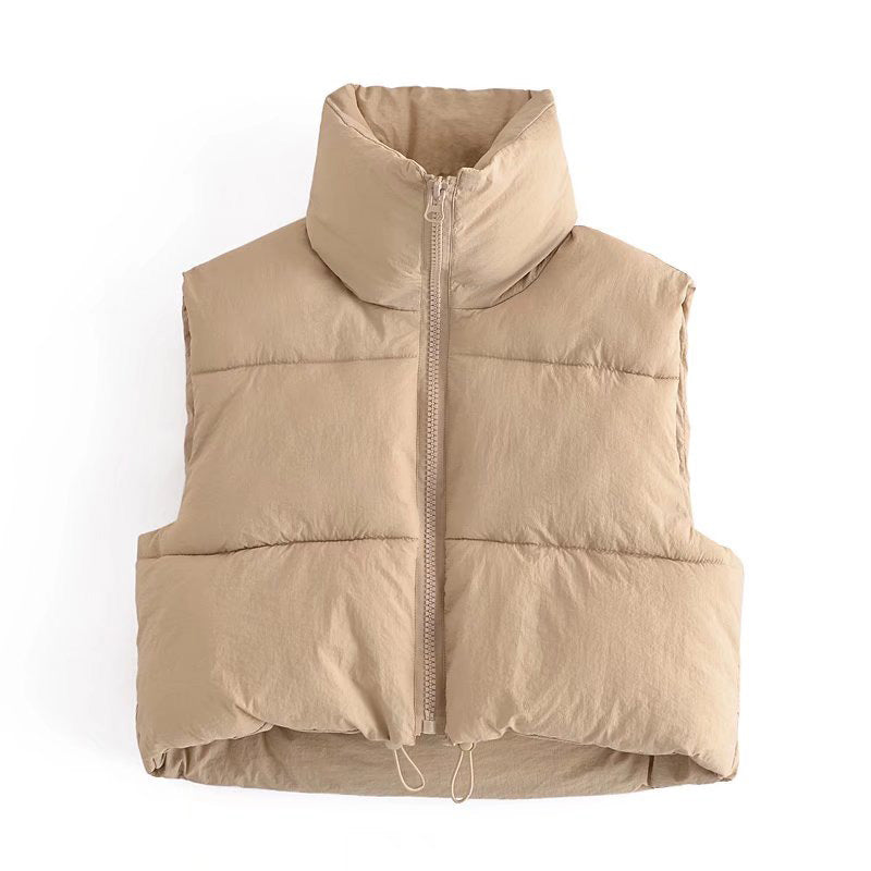 Stilla | Korte Puffjakke - Højkrave Zipper-Design