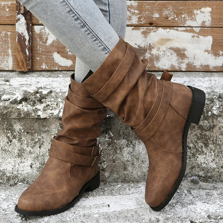Stilla | Slouch Mid-Calf-Støvler til damer – Uformelt chic & komfortabelt