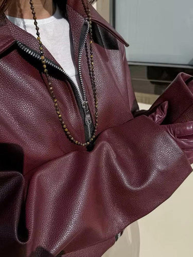 Stilla | Cropped Zip up Jakke Overstørrelse Krave Street Style