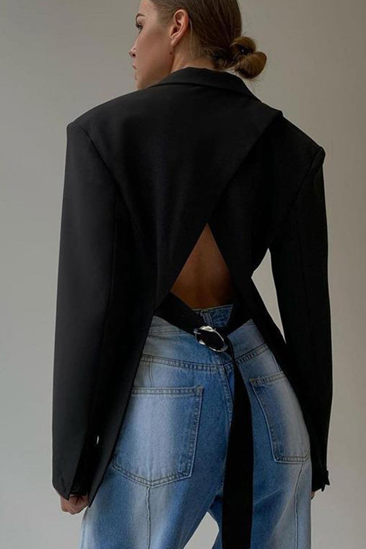 Stilla | Blazer Rygfri Uni Med Slids