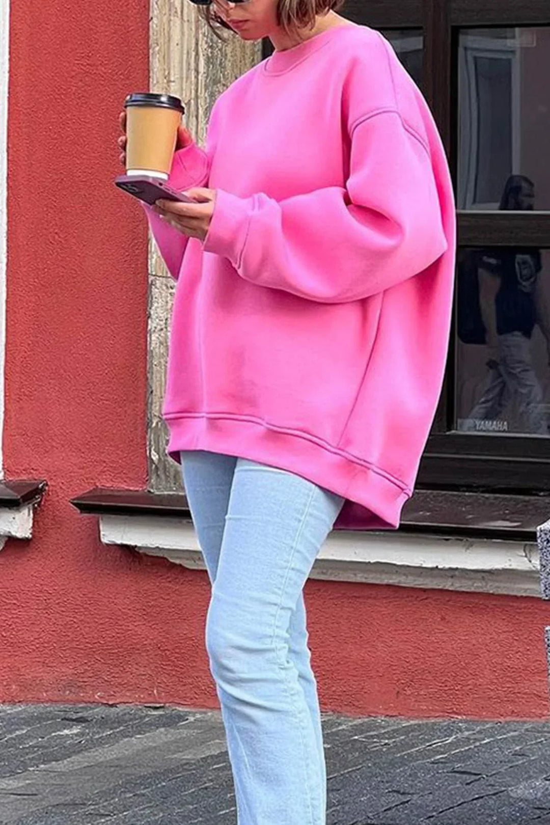 Stilla | Oversize-Sweatshirt med Rund Halsudskæring