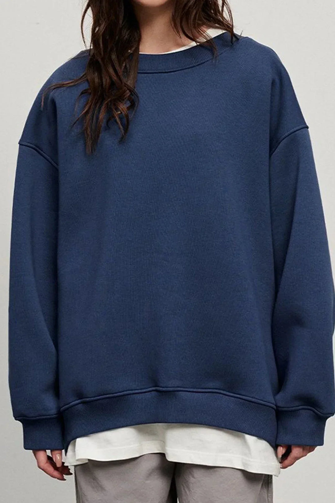 Stilla | Oversize-Sweatshirt med Rund Halsudskæring
