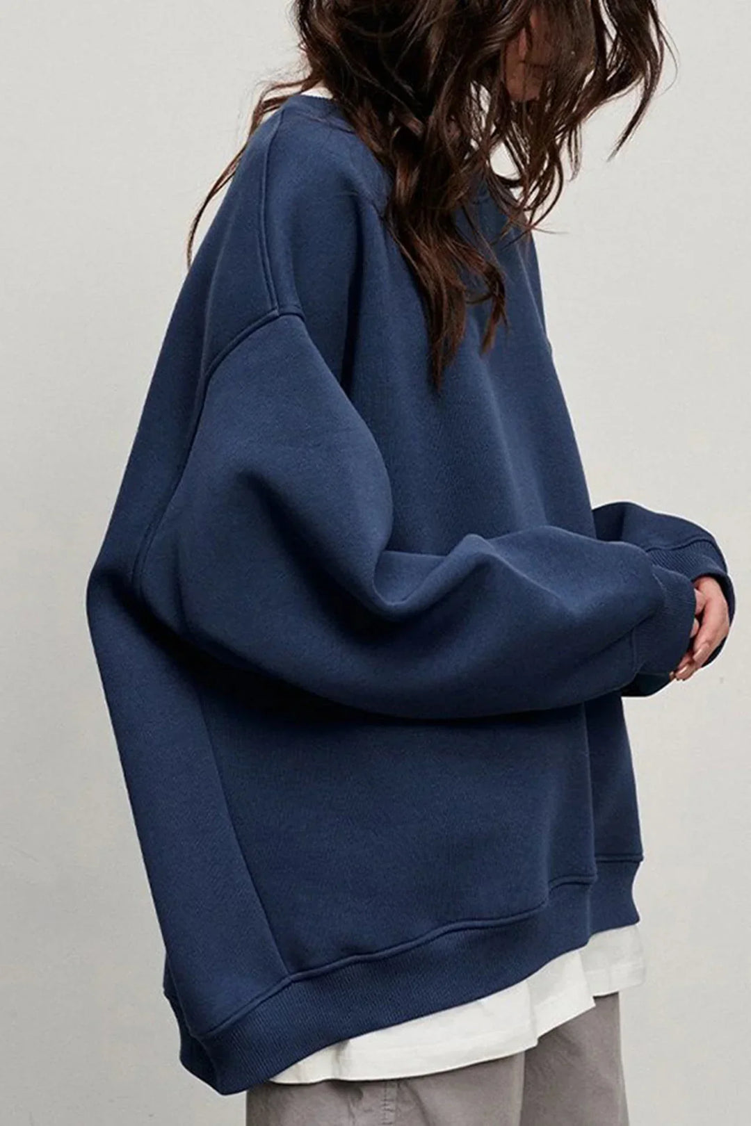 Stilla | Oversize-Sweatshirt med Rund Halsudskæring