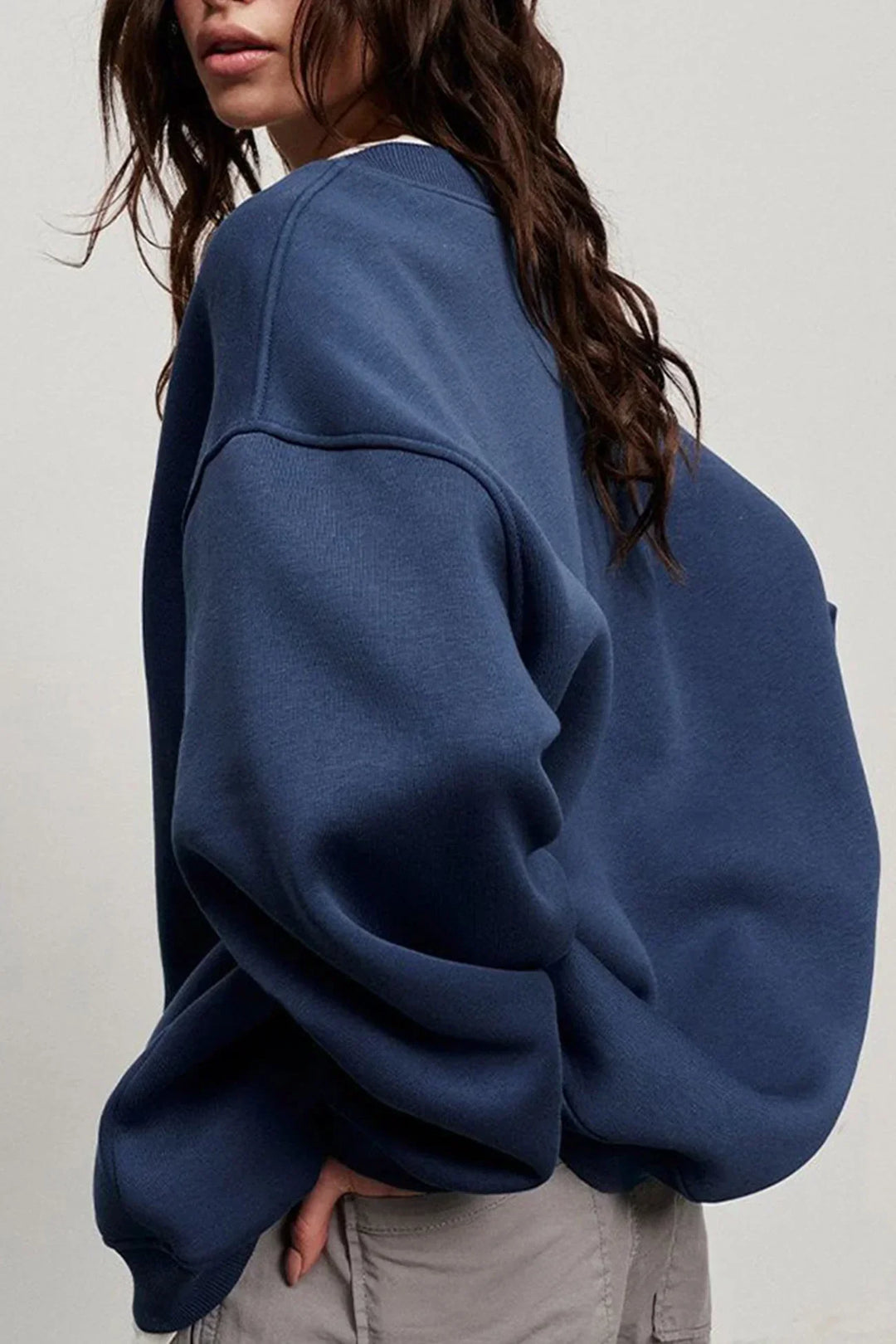 Stilla | Oversize-Sweatshirt med Rund Halsudskæring