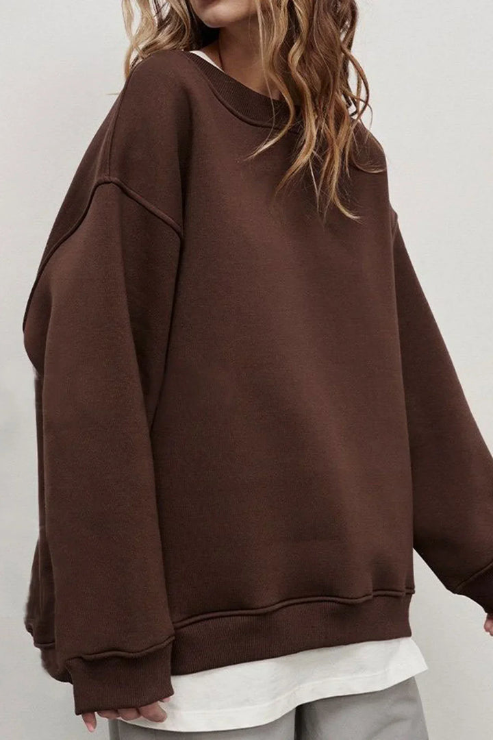 Stilla | Oversize-Sweatshirt med Rund Halsudskæring