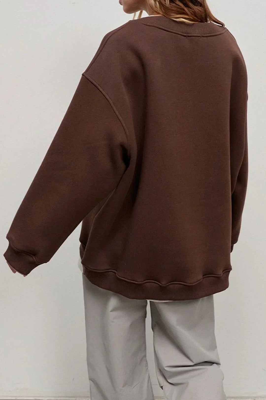 Stilla | Oversize-Sweatshirt med Rund Halsudskæring