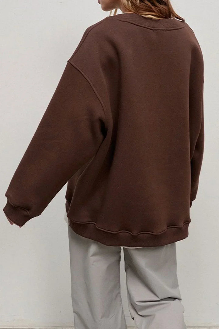 Stilla | Oversize-Sweatshirt med Rund Halsudskæring