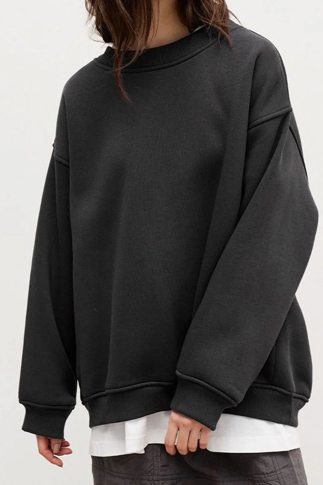 Stilla | Oversize-Sweatshirt med Rund Halsudskæring