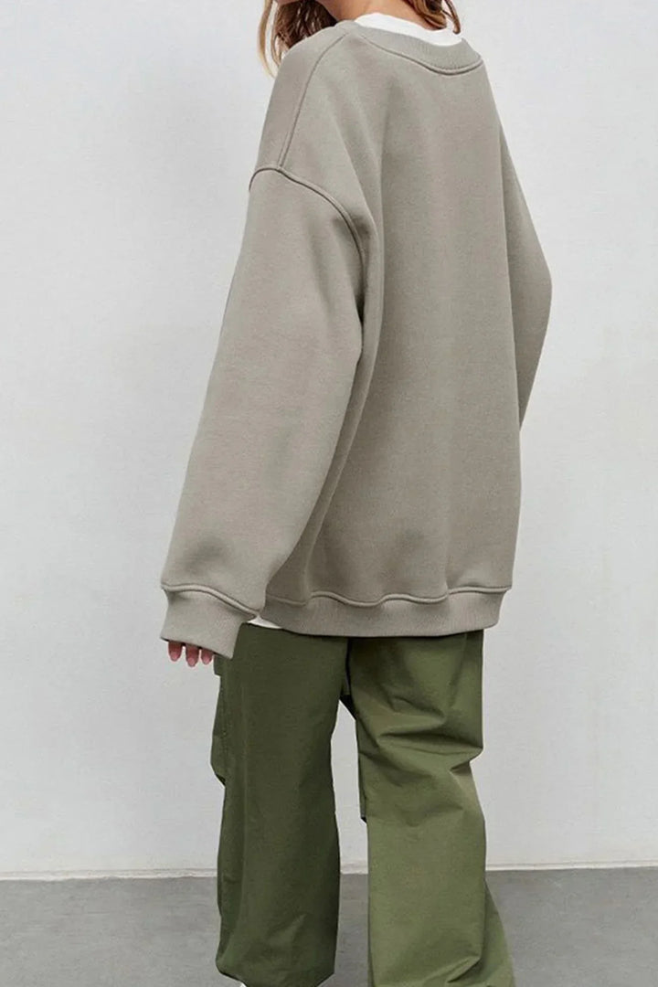 Stilla | Oversize-Sweatshirt med Rund Halsudskæring