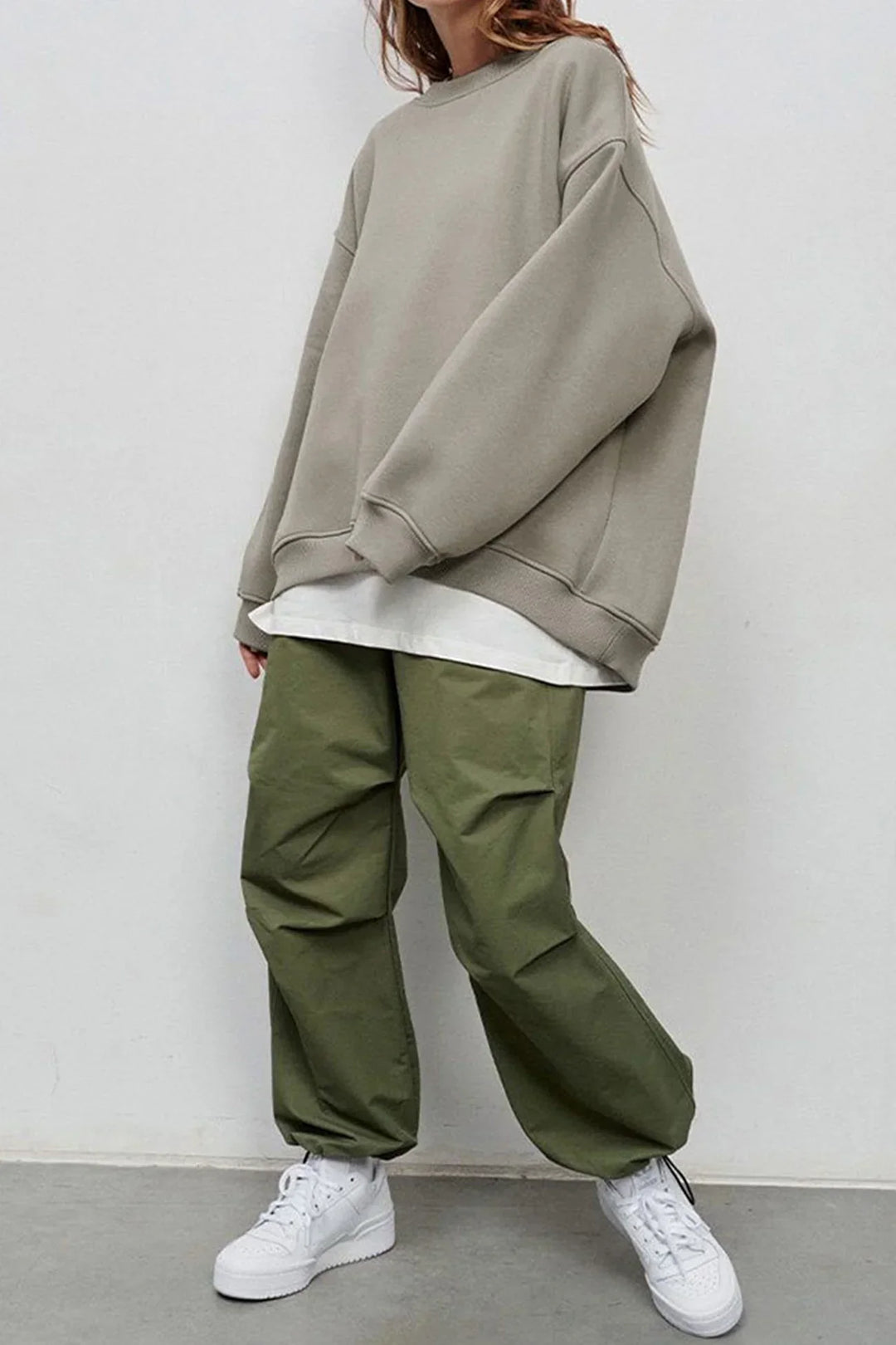 Stilla | Oversize-Sweatshirt med Rund Halsudskæring