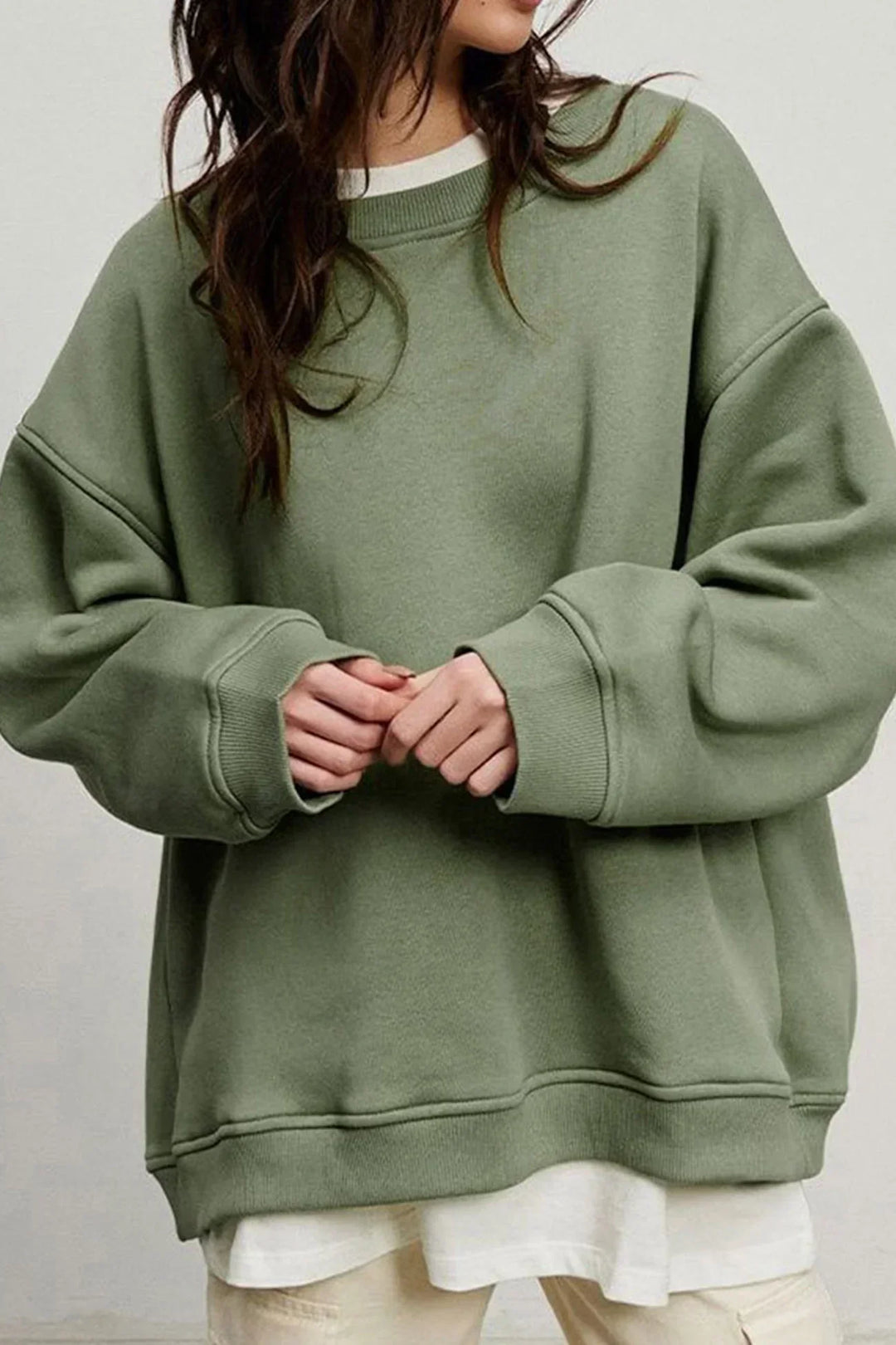 Stilla | Oversize-Sweatshirt med Rund Halsudskæring