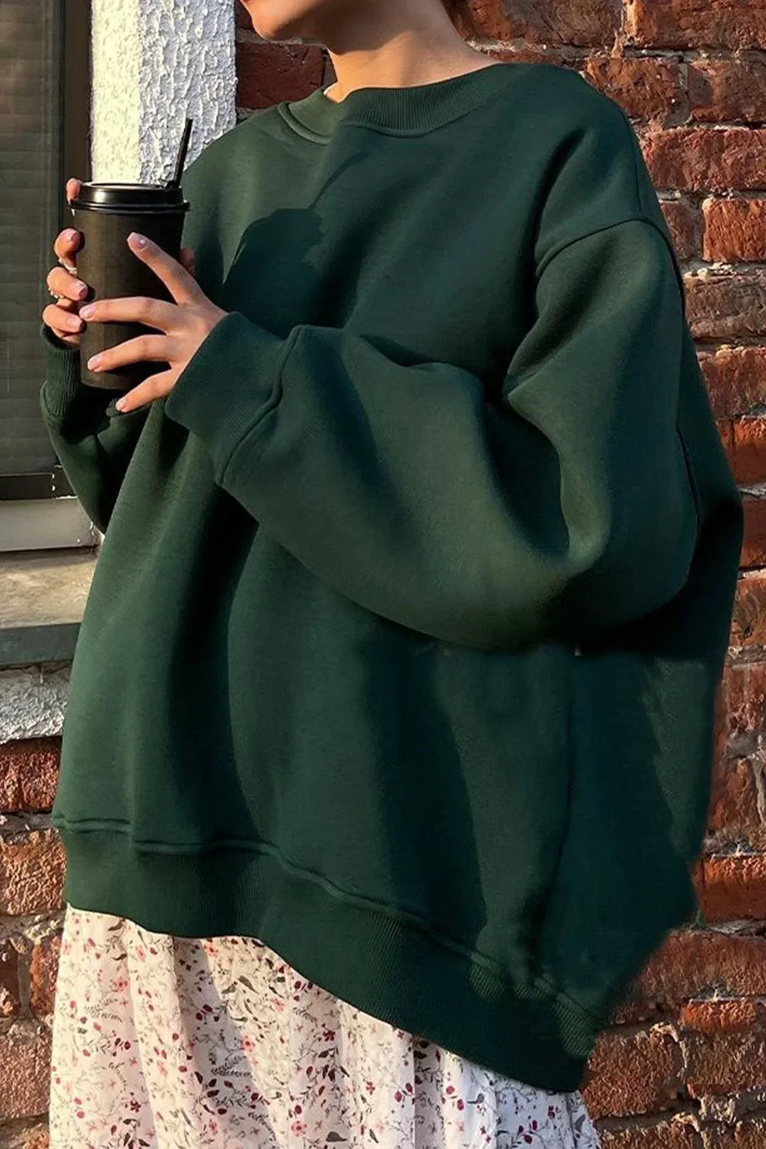 Stilla | Oversize-Sweatshirt med Rund Halsudskæring